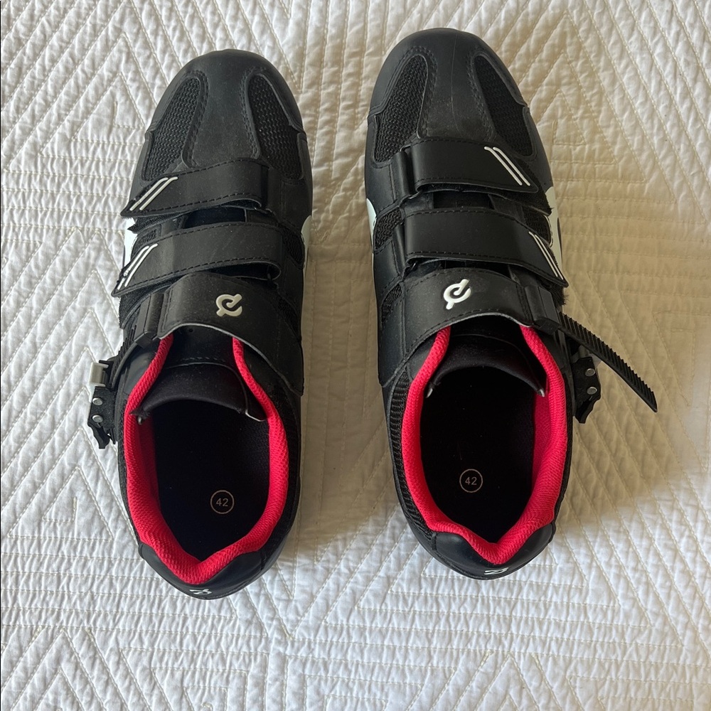 Peloton Black and Red Cycling Shoes